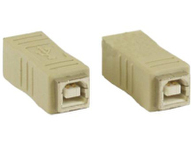InLine 33440 USB 2.0 B USB 2.0 B Бежевый кабельный разъем/переходник