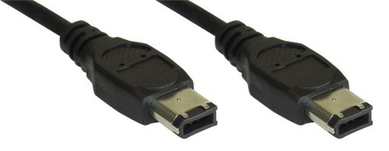 InLine 34001 1m Black firewire cable