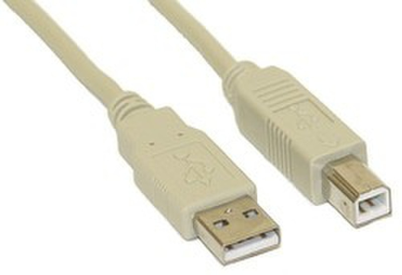 InLine 34518L 1.8m USB A USB B Beige USB Kabel