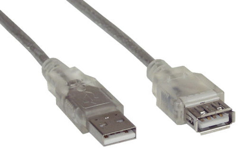 InLine 34610 1m USB A USB A Transparent USB cable