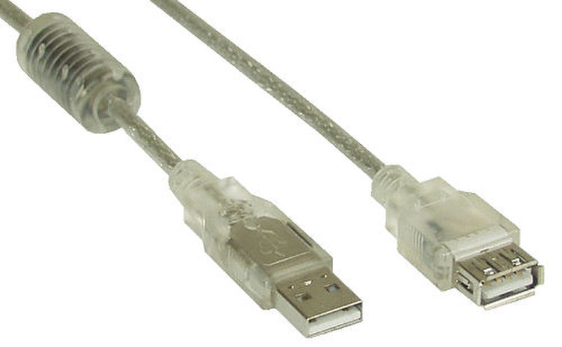 InLine 34610Q 1м USB A USB A Прозрачный кабель USB