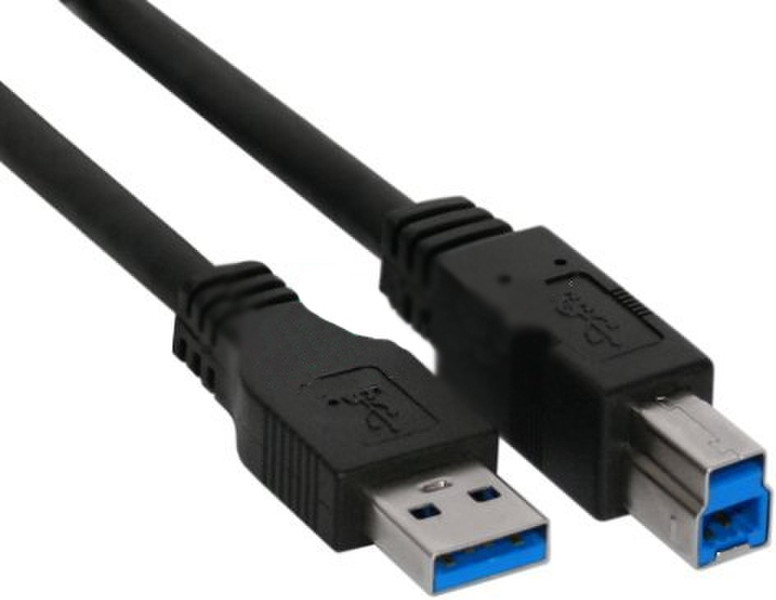 InLine 0.5m USB 3.0 0.5m USB A USB B Schwarz USB Kabel