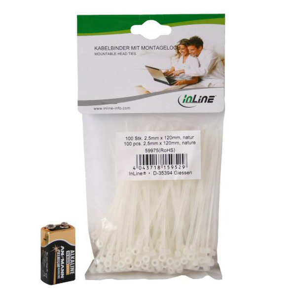 InLine 59975 Nylon White cable tie