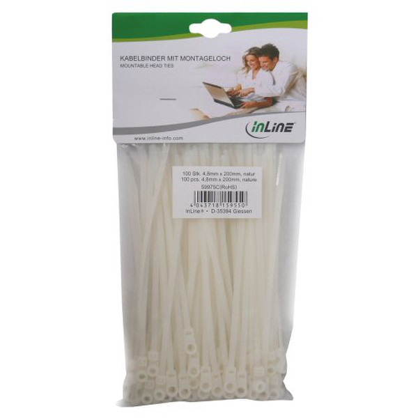 InLine 59975C Nylon White cable tie