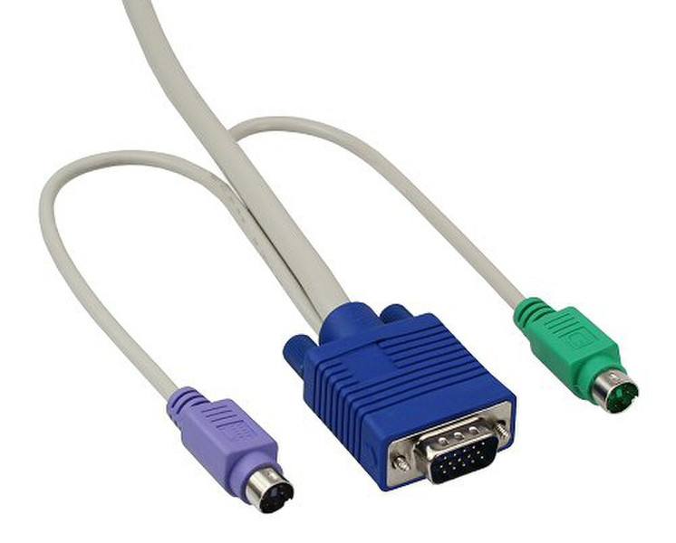 InLine 60667A 1.8m Beige KVM cable