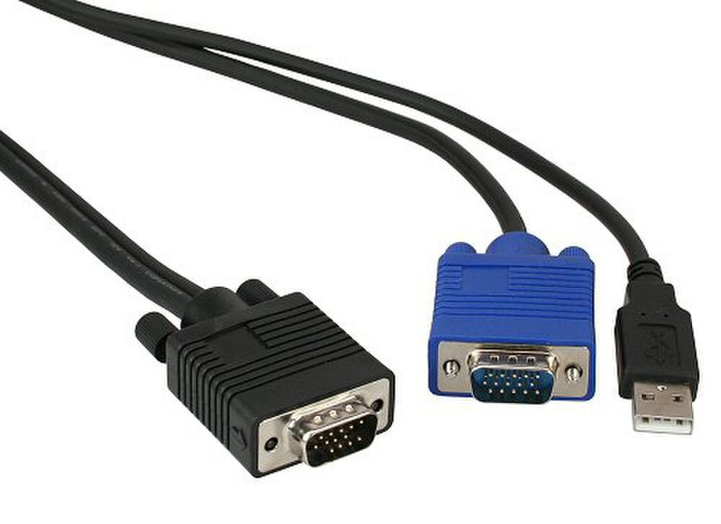 InLine 60667D 1.8m Schwarz Tastatur/Video/Maus (KVM)-Kabel