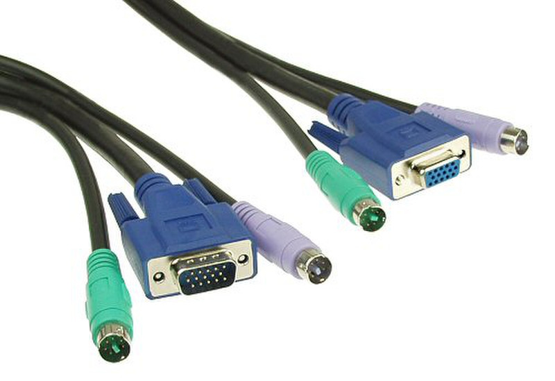 InLine 60673 3m Black KVM cable
