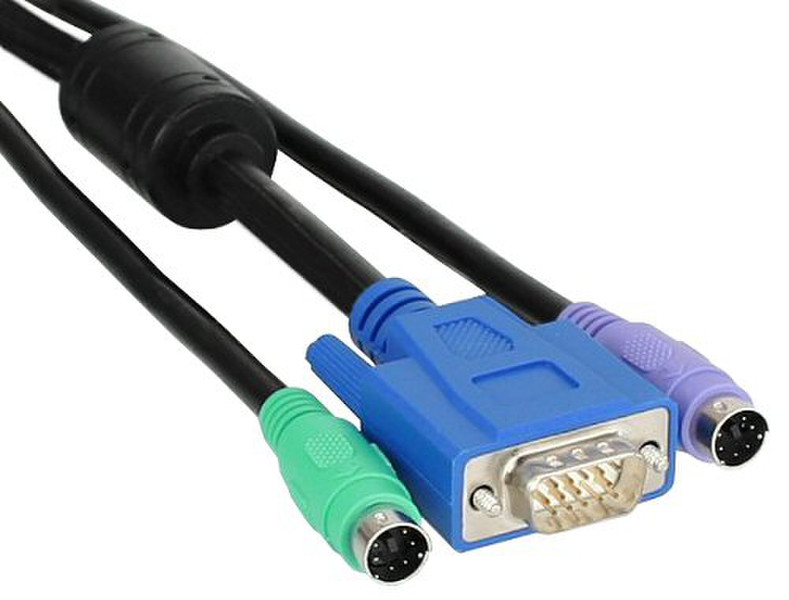 InLine 60680 1.8m Black KVM cable