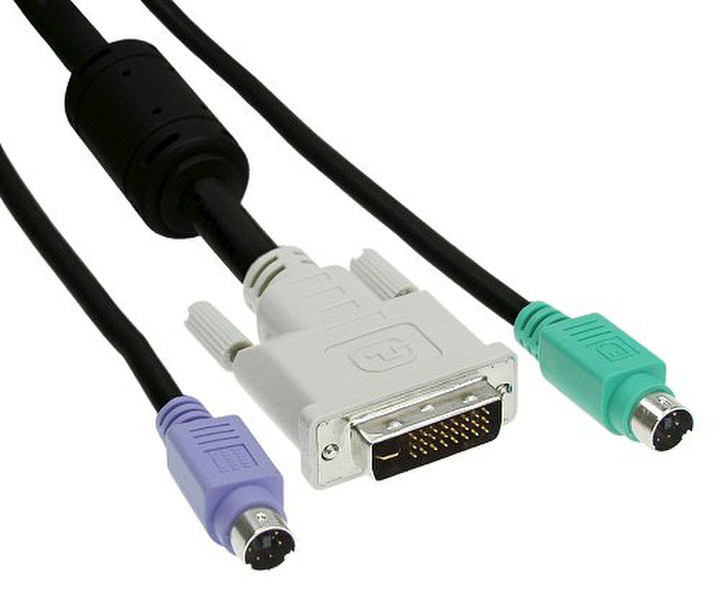 InLine 61683 3m Black KVM cable