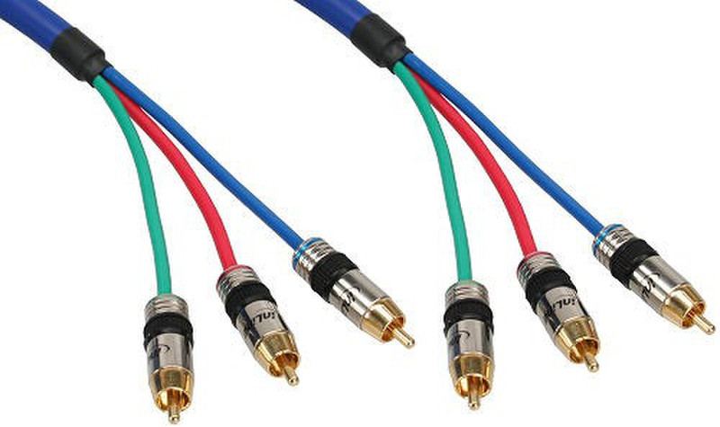 InLine 89501P 1м 3 x RCA Синий компонентный (YPbPr) видео кабель
