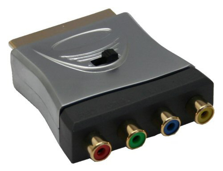 InLine 89953R Scart 4xRCA Черный кабельный разъем/переходник
