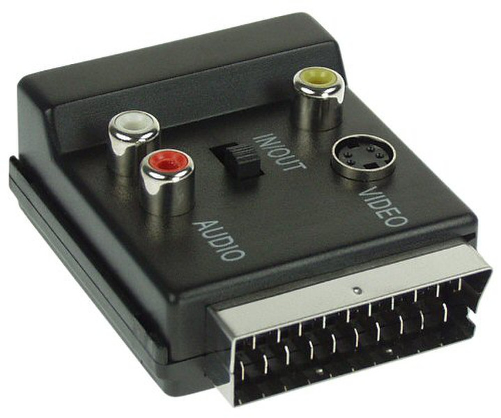 InLine 89959 Scart 3xRCA, S-VHS Schwarz Kabelschnittstellen-/adapter