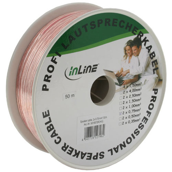 InLine 98150T 50m Transparent audio cable