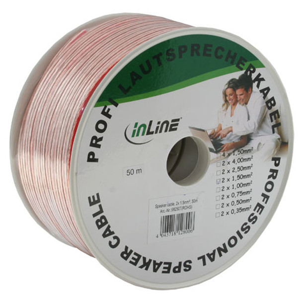 InLine 98250T 50m Copper,Transparent audio cable