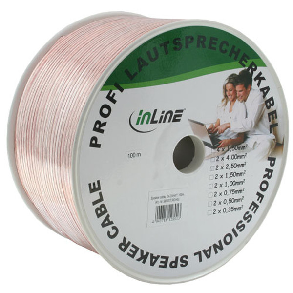 InLine 98300C 100m Transparent audio cable