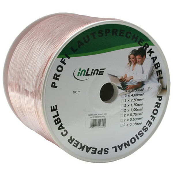 InLine 98400T 100m Copper,Transparent audio cable