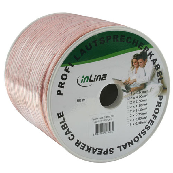 InLine 98450T 50m Transparent audio cable