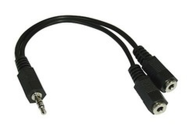 InLine 99300 0.2м 3.5mm Черный аудио кабель