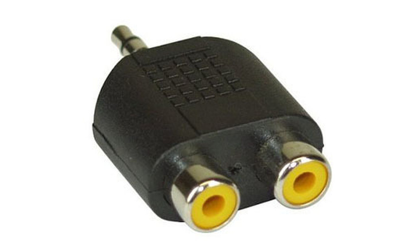 InLine 99302 3.5mm M 2x RCA F Черный кабельный разъем/переходник