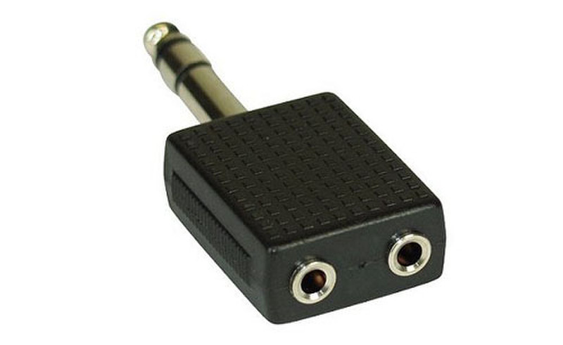 InLine 99304 6.3mm 2x3.5mm Черный кабельный разъем/переходник