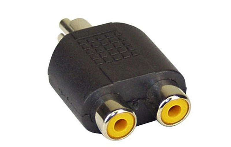 InLine 99310 RCA 2xRCA Black cable interface/gender adapter