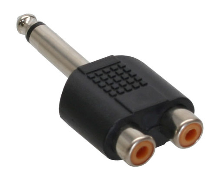 InLine 99339 6.3mm 2xCinch Schwarz Kabelschnittstellen-/adapter
