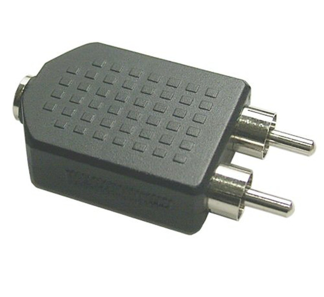 InLine 99343 1x 3.5mm 2x RCA Schwarz Kabelschnittstellen-/adapter