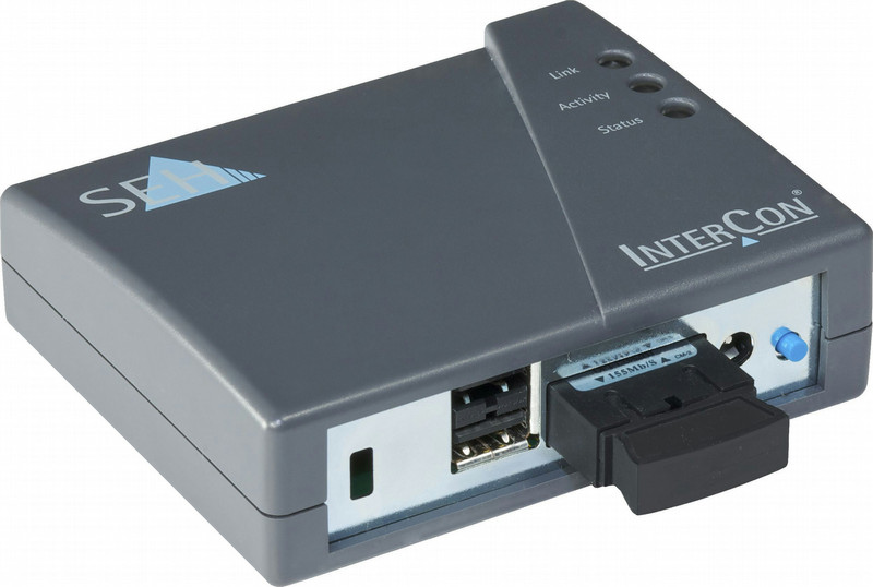 SEH PS23a Ethernet LAN Black print server