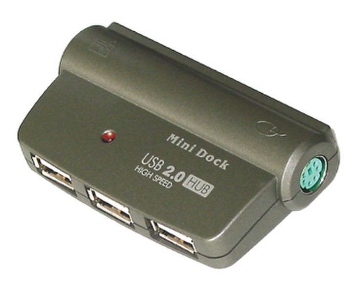 APM 570599 480Мбит/с Серый, Cеребряный хаб-разветвитель