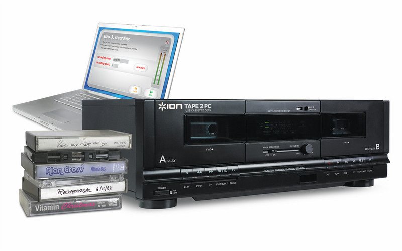 ION Audio TAPE 2 PC 2дека(и) Черный кассетный плеер