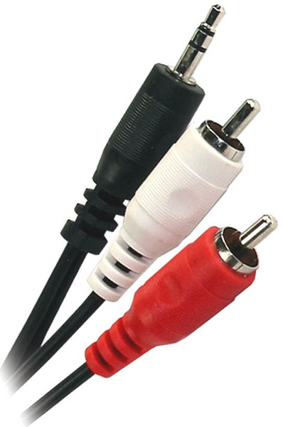 APM 419000 1.5m 3.5mm 2 x RCA Black,Red,White audio cable