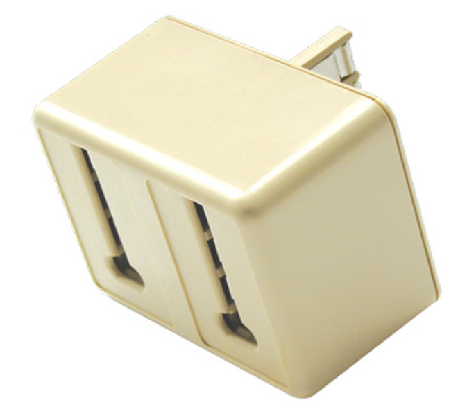 APM Telephone plug Doubler Beige outlet box