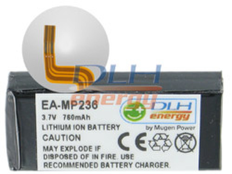 DLH LI-ION 3.7V-760mAh Lithium-Ion (Li-Ion) 760mAh 3.7V rechargeable battery