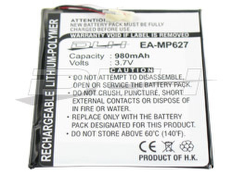 DLH LI-POL 3.7V 980mAh Lithium Polymer (LiPo) 980mAh 3.7V rechargeable battery