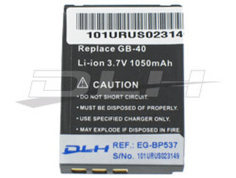 DLH LI-ION 3.7V-1050mAh Литий-ионная (Li-Ion) 1050мА·ч 3.7В аккумуляторная батарея