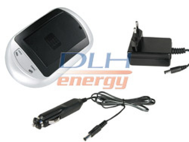 DLH External charger 220V&12V Auto Schwarz, Silber