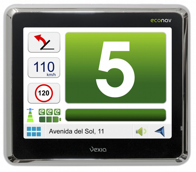 Vexia Econav 350 Iberia Tragbar / Fixiert 3.5Zoll Touchscreen 129g Silber Navigationssystem