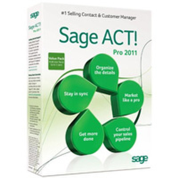 Sage Software Sage ACT! Pro 2011, 1u 1пользов. CRM программа