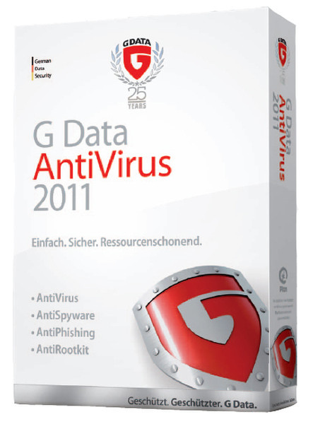 G DATA AntiVirus 2011, 1u, CH 1Benutzer Deutsch