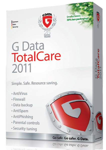 G DATA TotalCare 2011, 1u, CH 1пользов. DEU