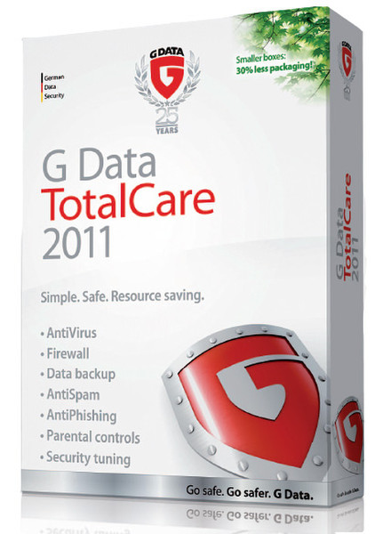 G DATA TotalCare 2011, 3u, CH 3пользов. DEU
