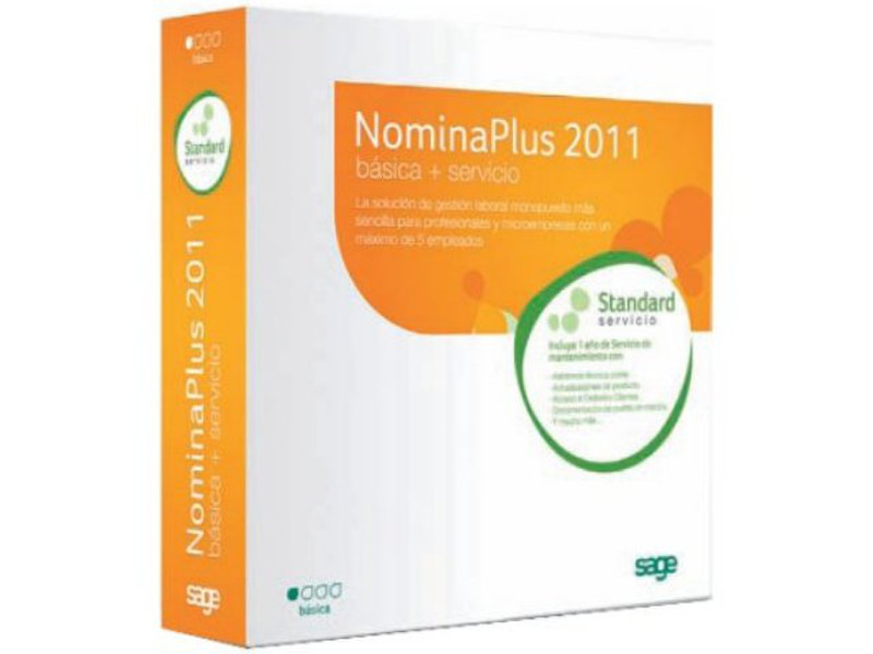 Sage Software NominaPlus Básica 2011 + Standard Service
