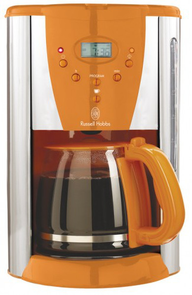 Russell Hobbs 14683-57 Drip coffee maker 1.8L 12cups Orange,Stainless steel coffee maker