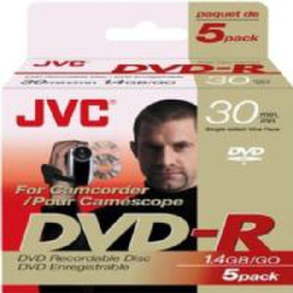 JVC VD-R14EU5 1.4ГБ DVD-R 5шт чистый DVD