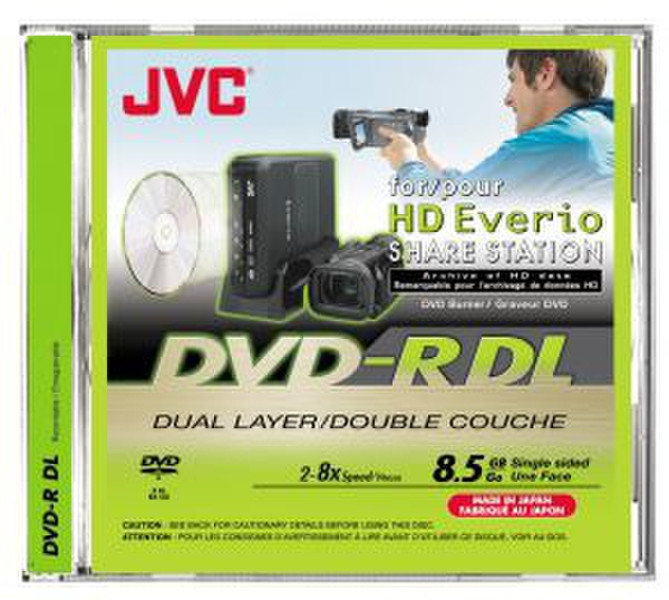 JVC VD-RDL85EV5 8.5ГБ DVD-R DL 5шт чистый DVD