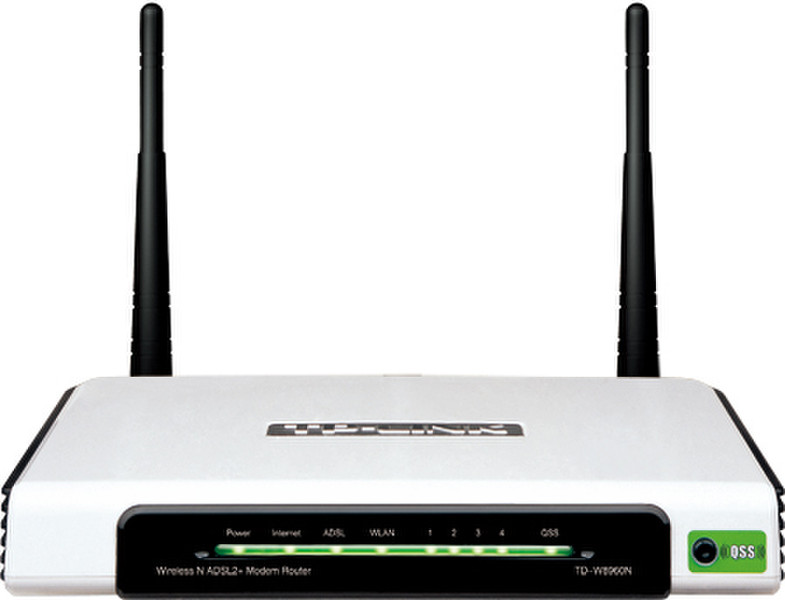 TP-LINK TD-W8960NB Schnelles Ethernet Schwarz, Weiß WLAN-Router