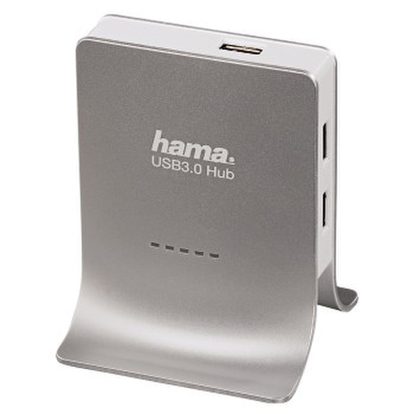 Hama 00039875 5000Mbit/s Silber Schnittstellenhub