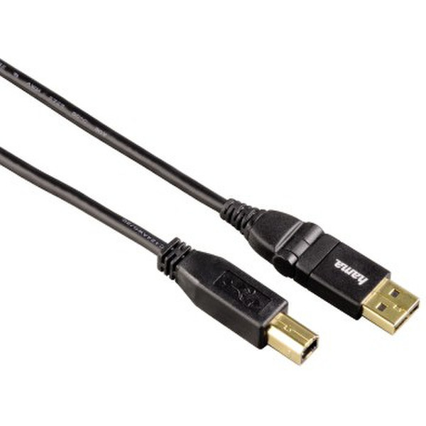 Hama 00054550 1.8м USB A USB B Черный кабель USB