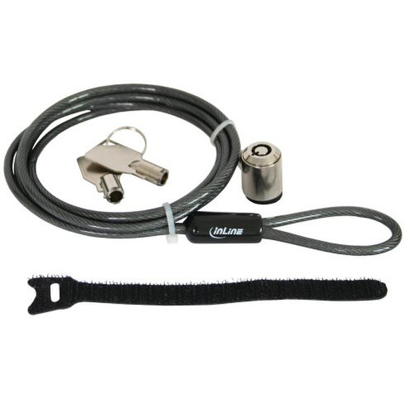 InLine 55715 1.5m Black,Silver cable lock
