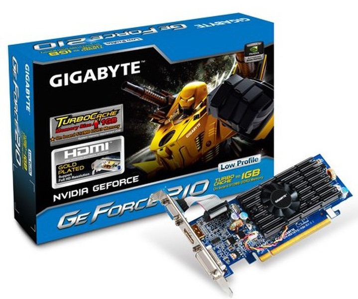 Gigabyte GV-N210TC-512I GeForce 210 GDDR3 видеокарта